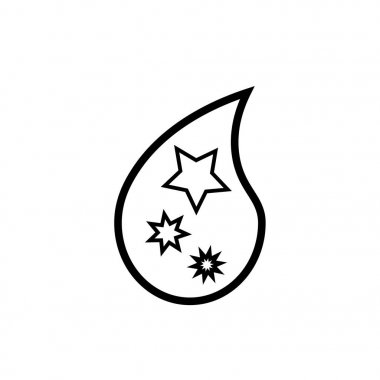 Yıldız simgesi çizgi anahat stilini izole için beyaz arka plan üzerinde yo