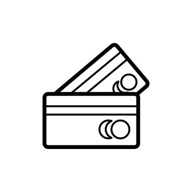 Beyaz izole kart çizgi anahat stilini alışveriş fo arka plan