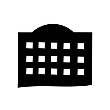 Şehri üzerinde beyaz backgrou izole simgesi satırın anahat tarzı bina