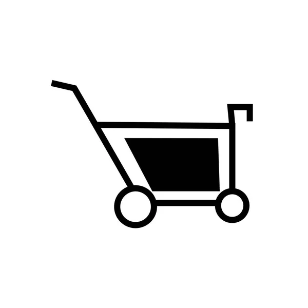 Icono de compras estilo de la línea de contorno aislado sobre fondo blanco fo — Vector de stock