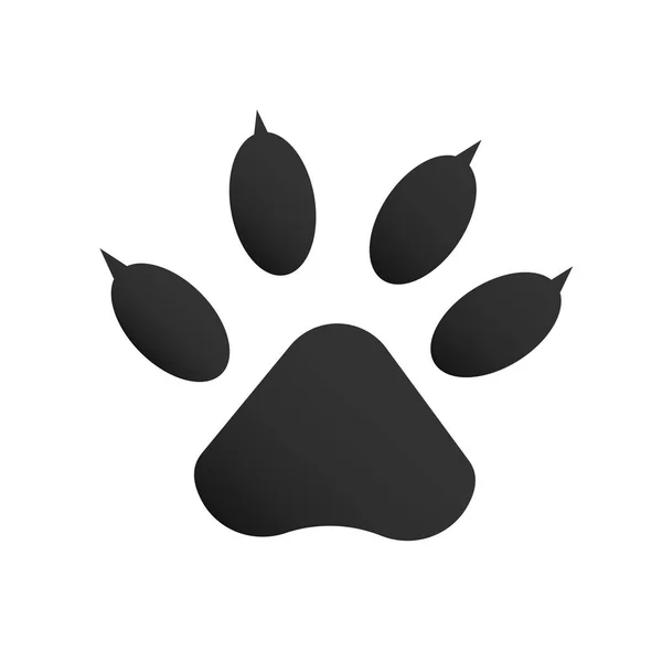 Собака або котяча лапа друкують стиль лінії іконок ізольовані на білому b — стоковий вектор