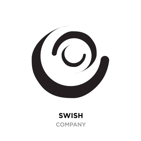 Swish logo voor de bedrijf, Vector Swooshes, Whooshes en sierletters — Stockvector