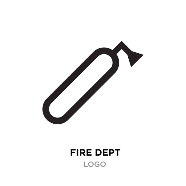 Logo du département incendie, linéaire Illustration isolée sur fond blanc — Image vectorielle
