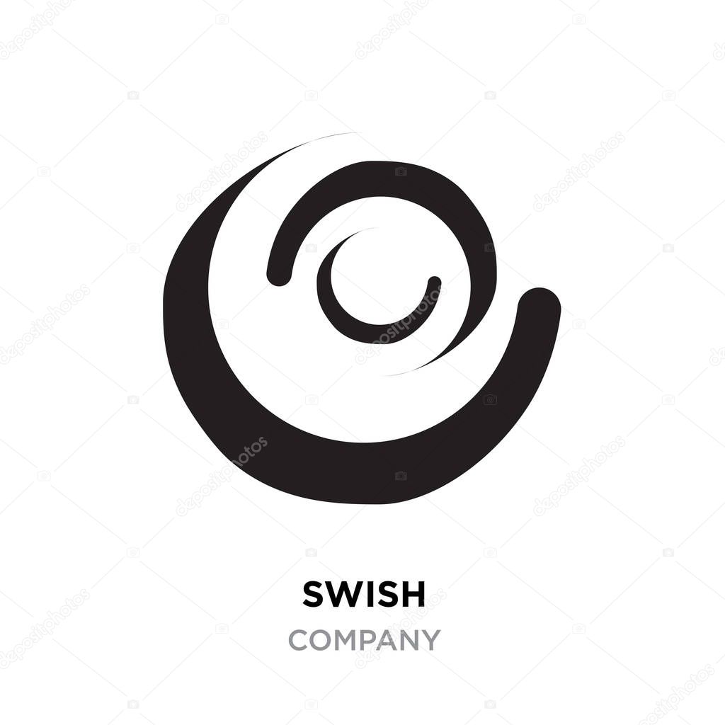 Swish logo for company, Vector Swooshes, Whooshes, and Swashes