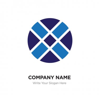 Mavi ve mor bağlantılı çizgi öğelerini ile mektup Logo x. Abstra