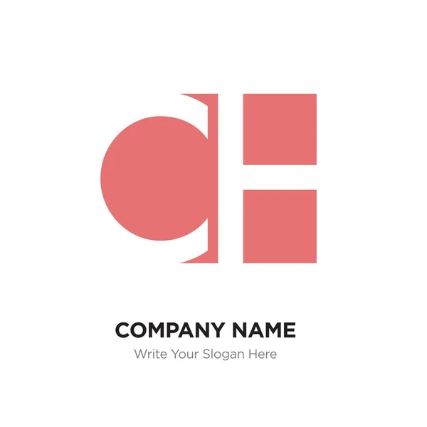 Αφηρημένη επιστολή Ch Hc λογότυπο σχεδιασμό πρότυπο, κόκκινο αλφάβητο Αρχική — Διανυσματικό Αρχείο