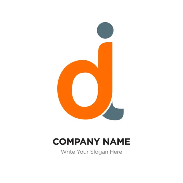 Αφηρημένη επιστολή dj, πρότυπο σχεδίασης λογότυπο jd, μαύρο & πορτοκαλί Alph — Διανυσματικό Αρχείο