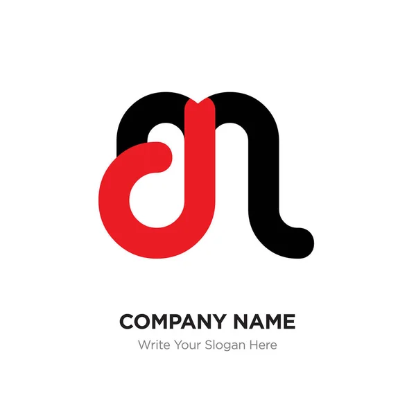 Αφηρημένη md ή dm λογότυπο σχεδιασμό πρότυπο επιστολής, μαύρο αλφάβητο — Διανυσματικό Αρχείο