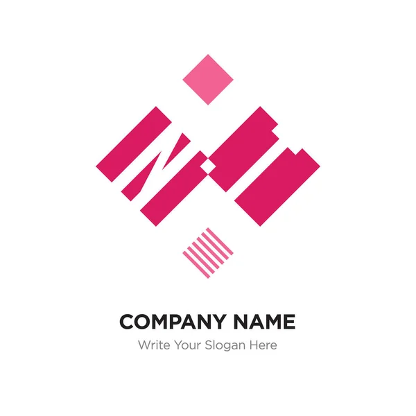 Letra abstrata NT ou modelo de design de logotipo TN, alfabeto preto em — Vetor de Stock