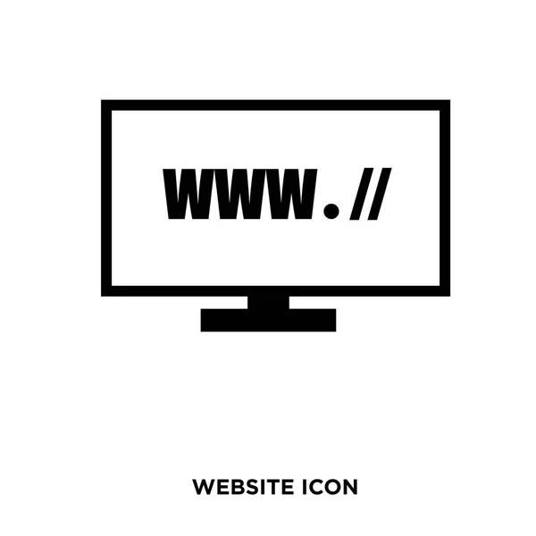 Website ikon, Web vektor divatos lapos stílusú elszigetelt a háttérben — Stock Vector