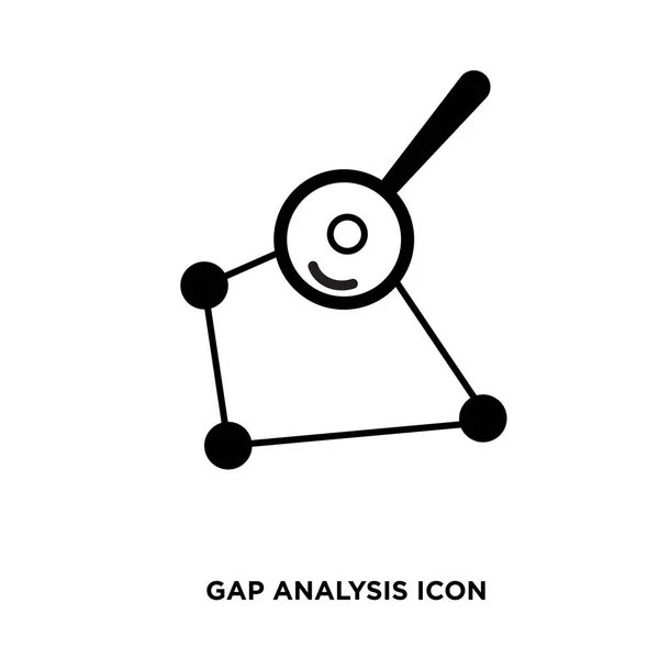 Icono de análisis de brecha aislado en el fondo blanco para su web, multitud — Vector de stock