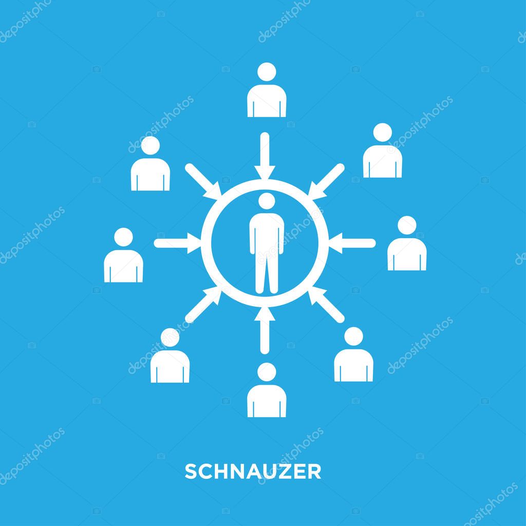 Customer centric icon isolated on blue background for your web, mobile and app design