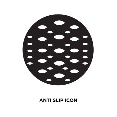 anti slip simgesi, düz vektör izole üzerinde beyaz arka plan oturum açın. S