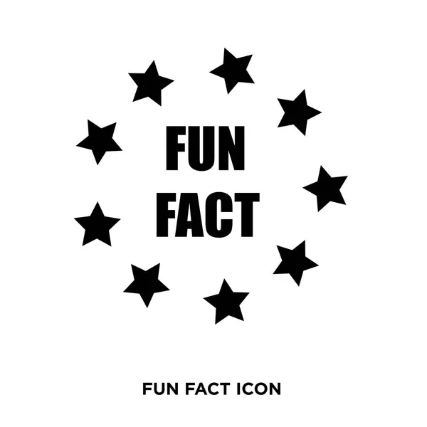 Fun fact icon, flaches Vektorzeichen isoliert auf weißem Hintergrund. sim — Stockvektor