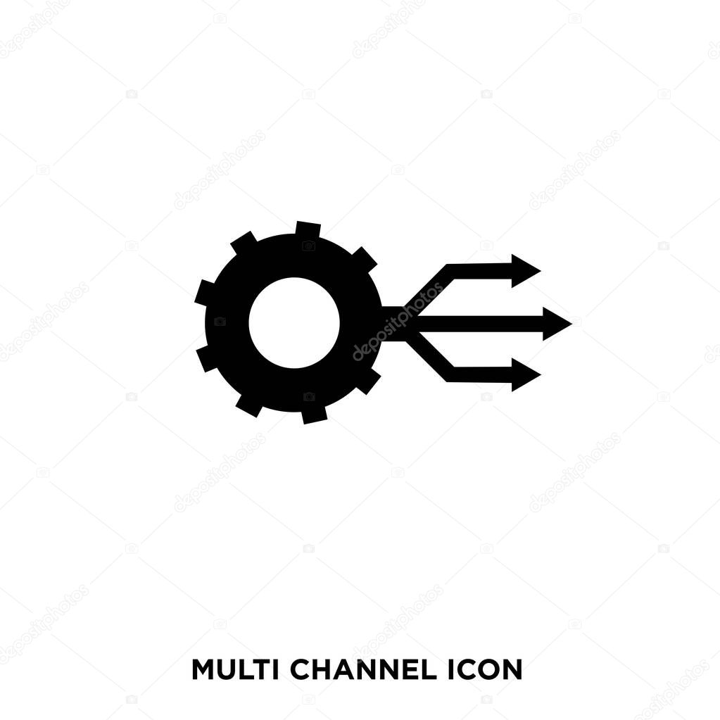 Multi channel icon,flat vector sign isolated on white background. Simple vector illustration for graphic and web design.