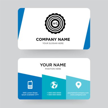 % 50 indirim etiket kartvizit tasarım şablonu, sizin için ziyaret