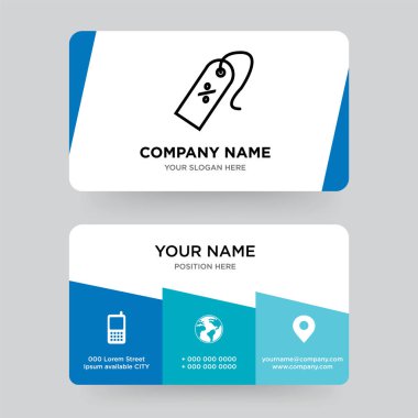 Etiket oku kartvizit tasarım şablonu, indirim için y ziyaret