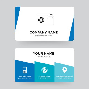Kamera kartvizit tasarım şablonu, firmanızı ziyaret,