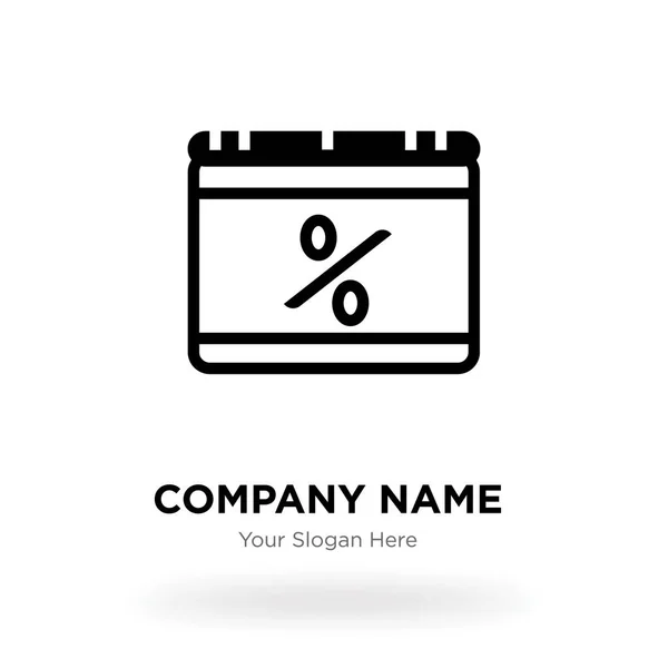 百分比公司徽标设计模板, 商业企业矢量 — 图库矢量图片