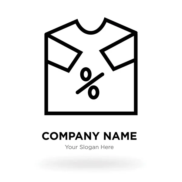 T シャツの割引会社ロゴ デザイン テンプレート、ビジネス会社 — ストックベクタ