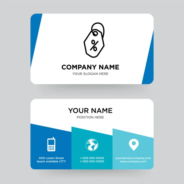 Modèle de conception de carte de visite d'étiquette de prix, Visiter pour votre entreprise — Image vectorielle