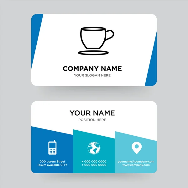 Τσάι ή Καφές Κύπελλο πρότυπο σχεδίασης επαγγελματική κάρτα, επισκέπτονται για yo — Διανυσματικό Αρχείο