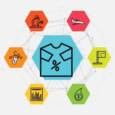 Sho indirim etiketi gibi ayarla-in 7 siyah basit düzenlenebilir simgeleri