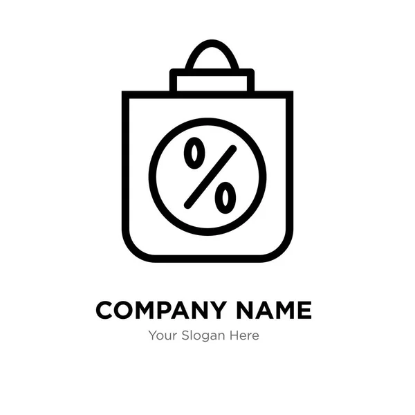 Yüzde şirket logo tasarım şablonu, iş müdürlükle indirim — Stok Vektör