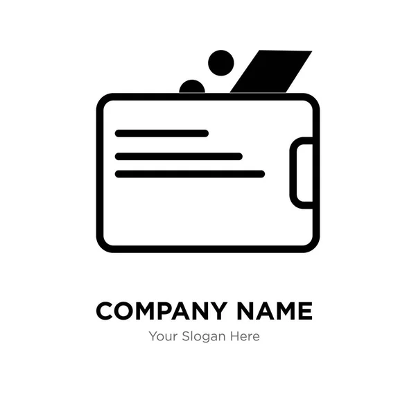 Шаблон логотипа компании бумажника, корпоративный вектор i — стоковый вектор
