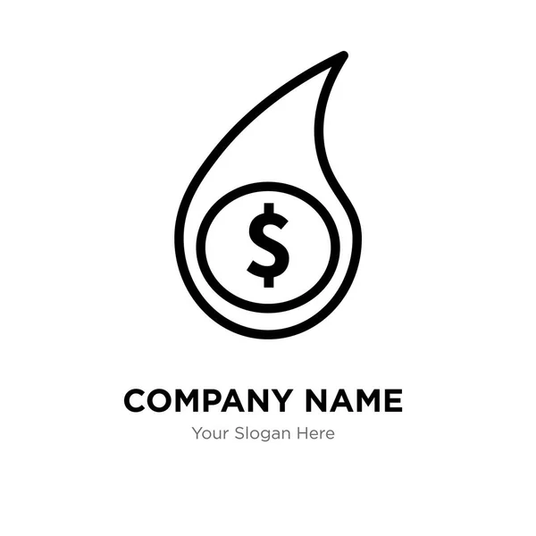 Modelo de design de logotipo da empresa de dinheiro de compras, empresa de negócios — Vetor de Stock
