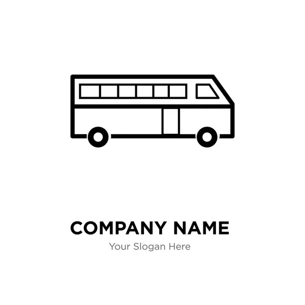 Bus company logo design template, Business corporate vector icon — Stock Vector