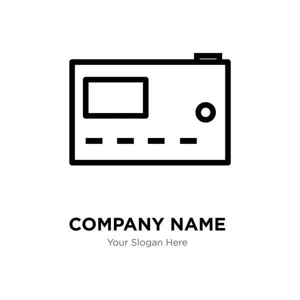 Mikrodalga şirket logo tasarım şablonu, iş kurumsal vecto — Stok Vektör
