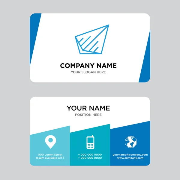 Send business card design template — Stock Vector