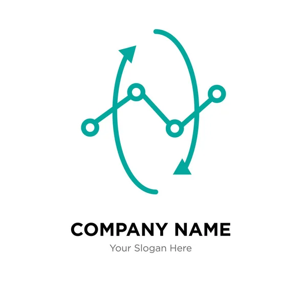 Data analytics interface circles company logo design template — Stock Vector