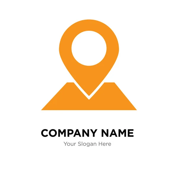 Tijdelijke aanduiding op de kaart papier in perspectief bedrijf logo ontwerpsjabloon — Stockvector