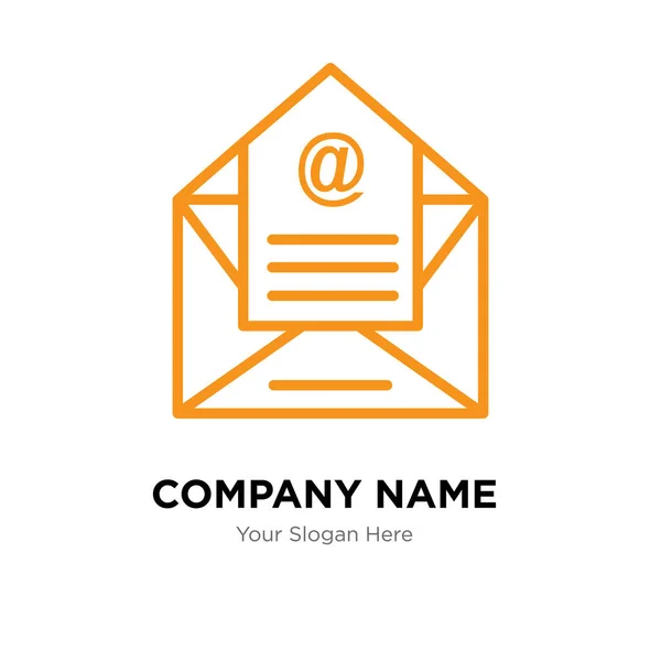 Email company logo design template — Stock Vector