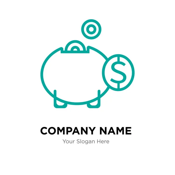 Modello di progettazione logo aziendale money box — Vettoriale Stock