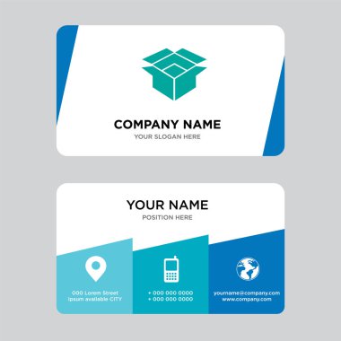 Paketi teslim kartvizit tasarım şablonunun