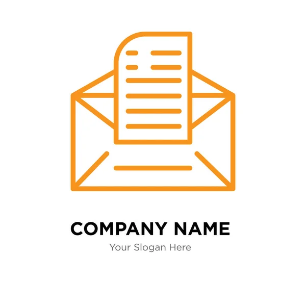 Email company logo design template — Stock Vector