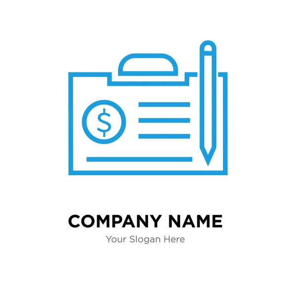 Contract company logo design template — Stock Vector