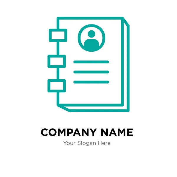 Kontakta bok företagsmall logo design — Stock vektor
