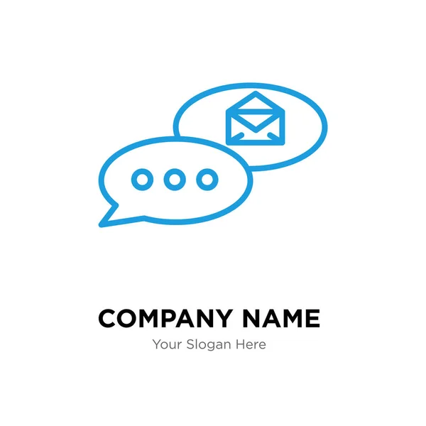 E-Mail Chat Firma Logo Design Vorlage — Stockvektor