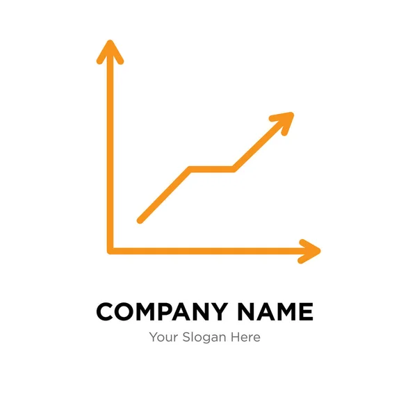 Data analytics descending line company logo design template — Stock Vector