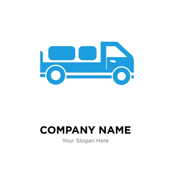 Доставка грузовика с пакетами за шаблон логотипа компании — стоковый вектор