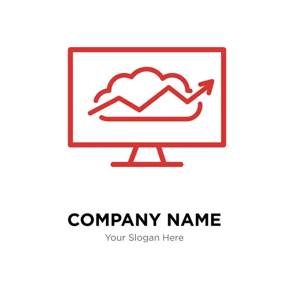 Modèle de conception de logo d'entreprise Cloud Analysis — Image vectorielle