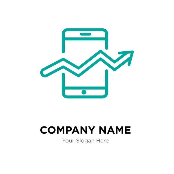 Modelo de design de logotipo da empresa de linha de dados de ações Web —  Vetores de Stock