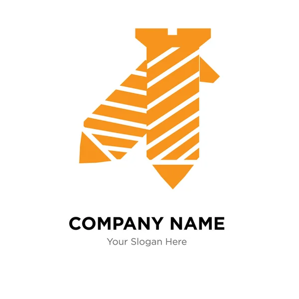 Tie company logo design template — Stock Vector