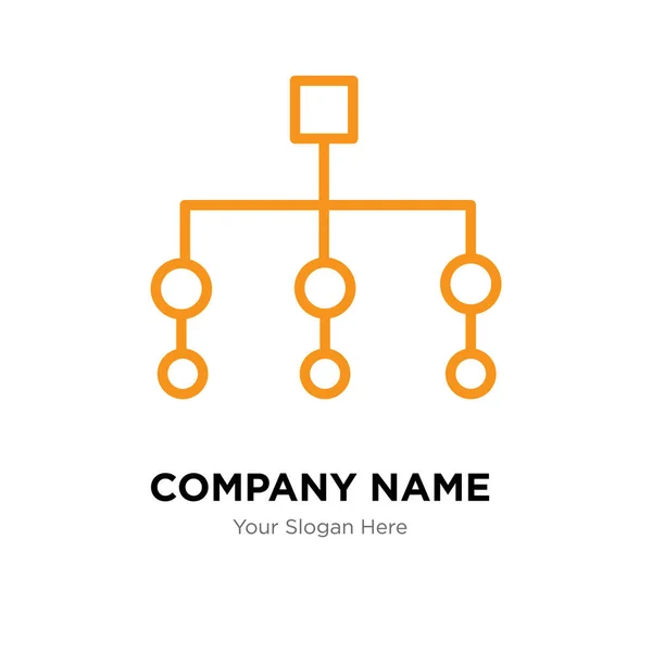 Flow chart interface company logo design template — Stock Vector