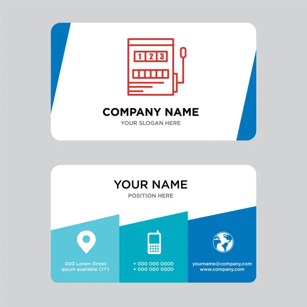 Gaming business card design template — Stock Vector