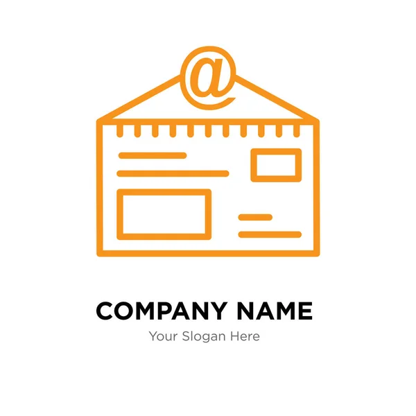 メールでスタンプの会社ロゴのデザイン テンプレート — ストックベクタ
